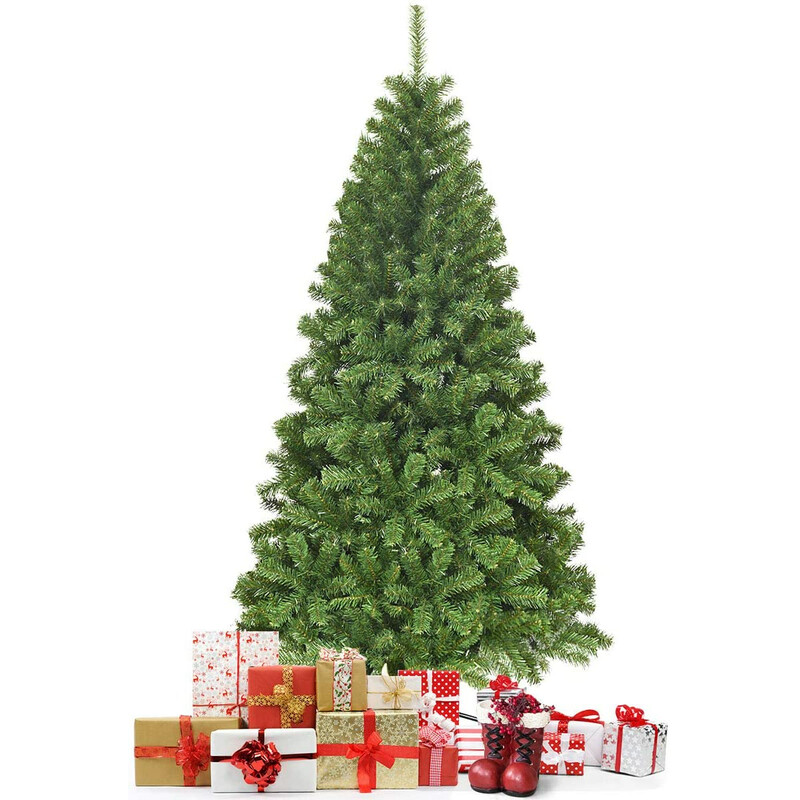 Konstgjord julgran 180 cm med metallfot grön