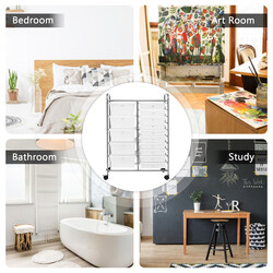 Förvaringsvagn med 15 lådor och svängbara hjul