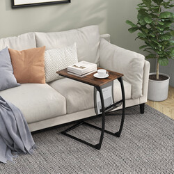 Sidobord med sidoficka i industridesign, C-format soffbord