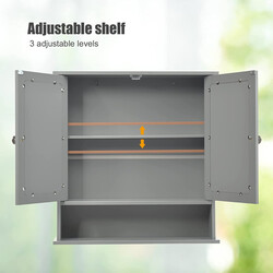 Grå spegelskåp med förvaring för badrum och hem