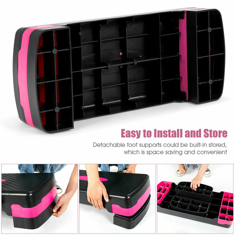 Justerbar aerobic stepbräda för hemmaträning med halkfri yta