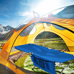 Hopfällbar campingsäng med hög bärkapacitet och sidoficka