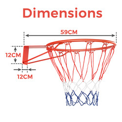 Väggmonterad basketkorg för inomhus och utomhus spel