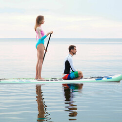 Uppblåsbar SUP-bräda med paddel 320x76x15 cm grön