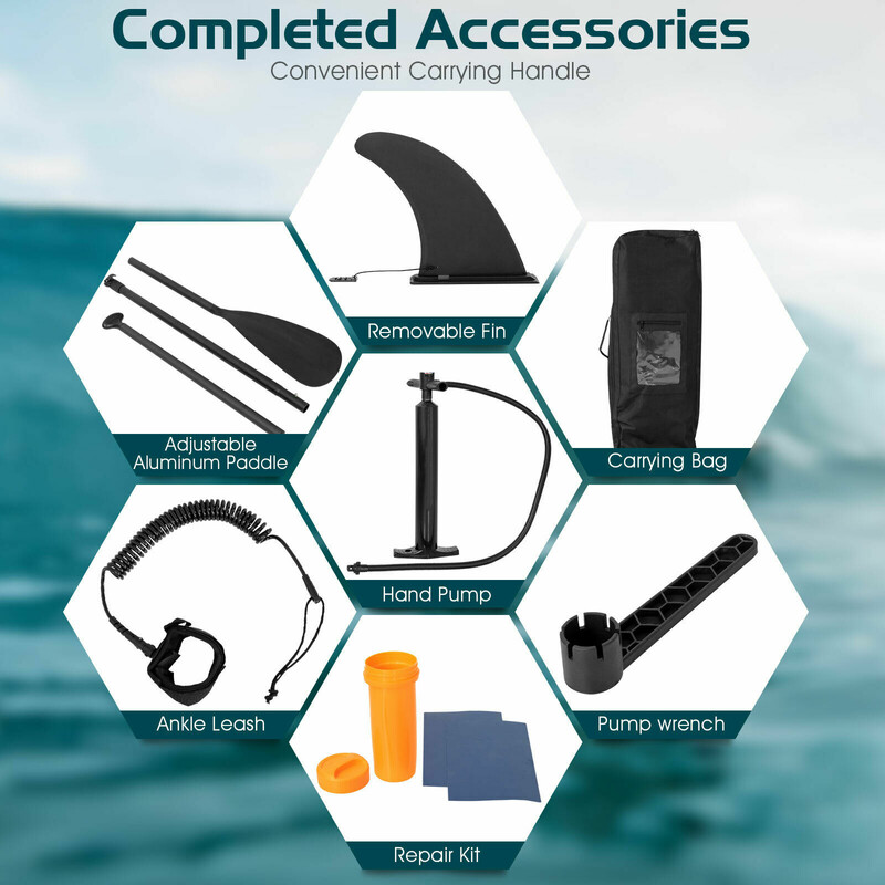 Uppblåsbar SUP-bräda med paddel 320x76x15 cm grön