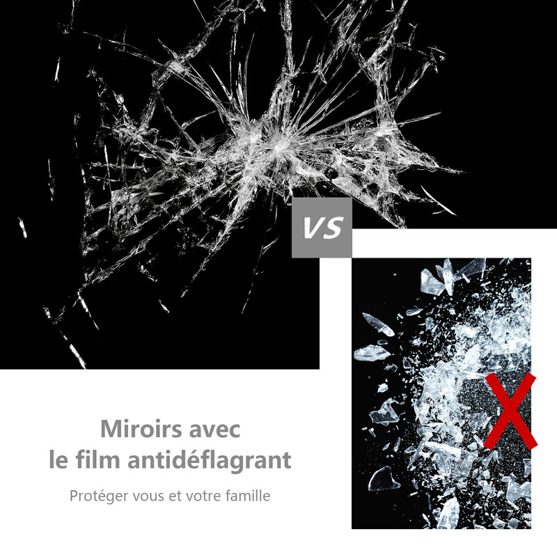 2 i 1 helkroppsspegel med vit träram 37x155 cm