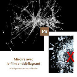 2 i 1 helkroppsspegel med träram 37x155 cm