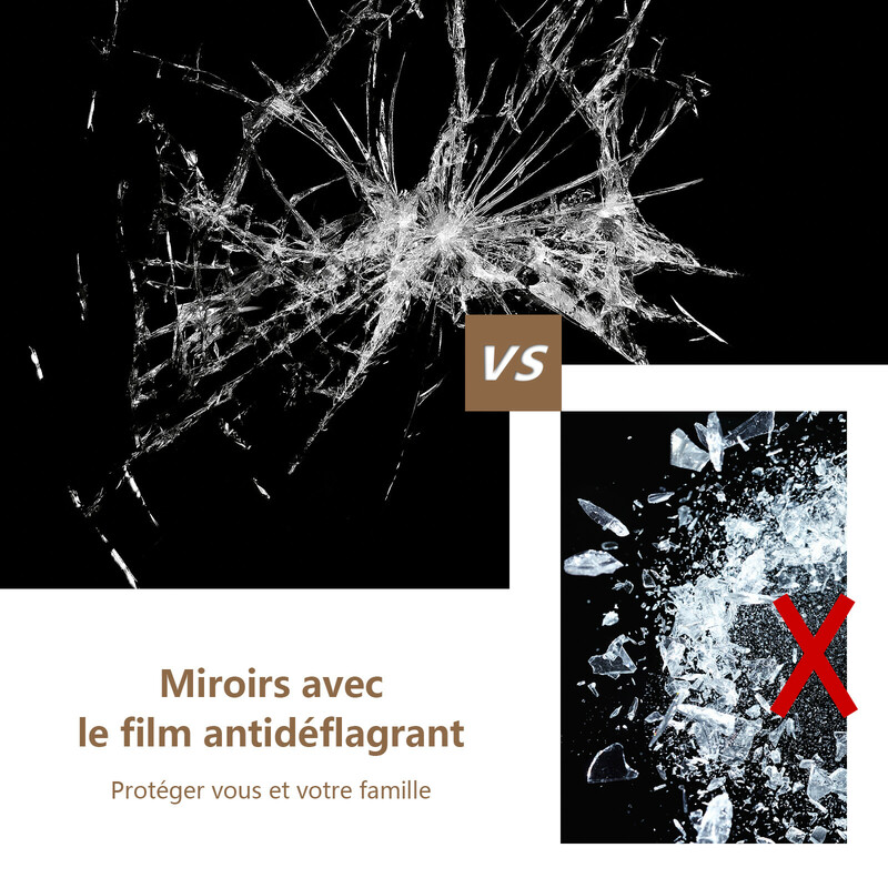 2 i 1 helkroppsspegel med träram 37x155 cm