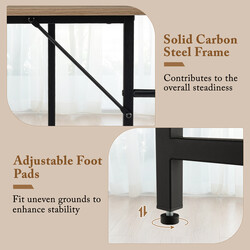 L-format skrivbord med hyllor för hemmakontor och studier