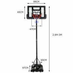 Höjdjusterbar basketställning med hjul för barn och vuxna