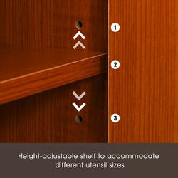 Köksvagn med handdukshållare och kryddhylla brun 116x40x85 cm