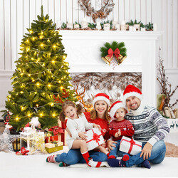 150 cm konstgjord julgran med metallstativ grön