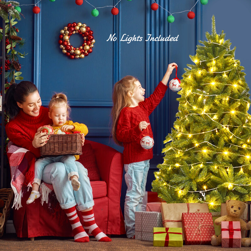 180 cm konstgjord julgran med PVC-nålar och metallfot