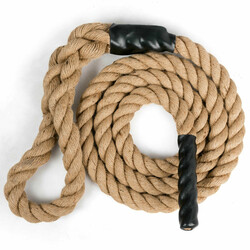Gym klätterrep med gummigrepp i jute