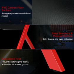 Gamingbord med hörlurshållare och musmatta i rosa och svart