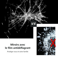 2 i 1 helkroppsspegel med svart träram 37x155 cm