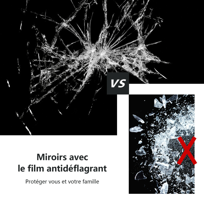 2 i 1 helkroppsspegel med svart träram 37x155 cm