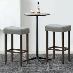 Modernt 2-pack barstolar utan ryggstöd i grått