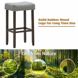 Modernt 2-pack barstolar utan ryggstöd i grått