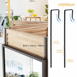 Höj- och sänkbar dörrspegel brun 36,5 x 107 cm