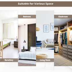 Höj- och sänkbar dörrspegel brun 36,5 x 107 cm