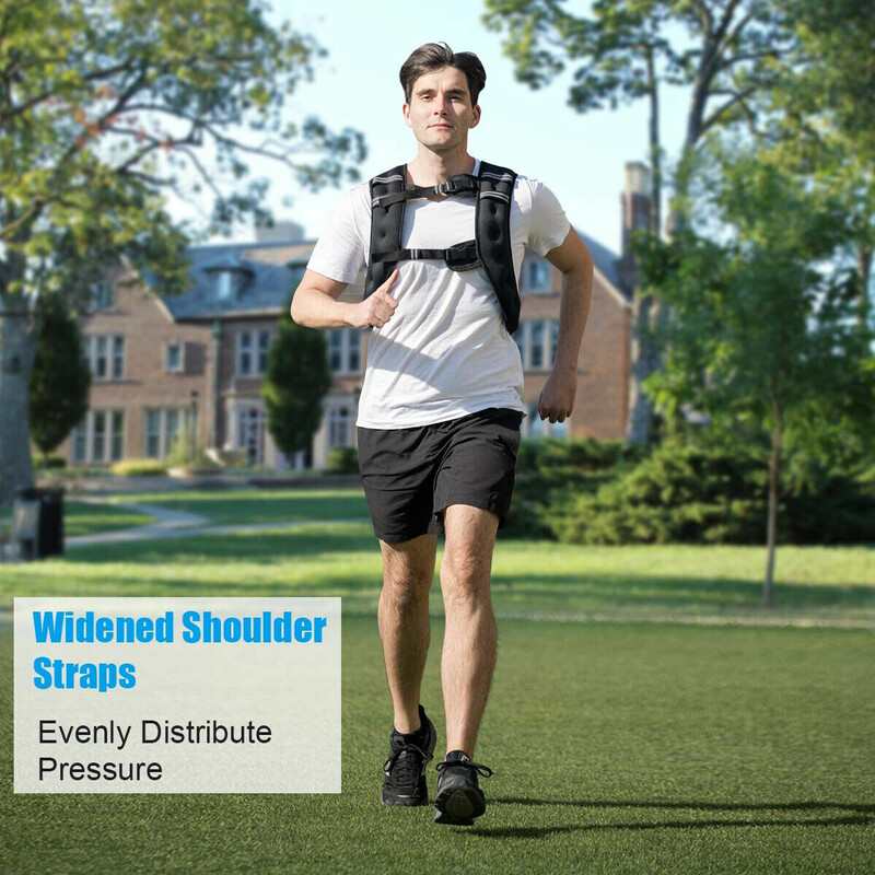 15 kg viktväst med reflexband och justerbara remmar