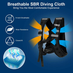 15 kg viktväst med reflexband och justerbara remmar