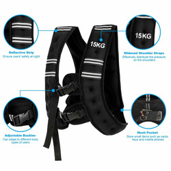 15 kg viktväst med reflexband och justerbara remmar