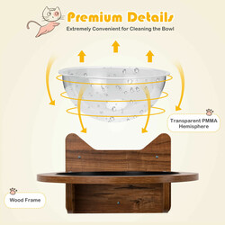 Väggmonterad kattbädd med transparent kupol och trämaterial