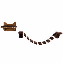 Väggmonterad klätterställning för katter med träbädd och bro brun