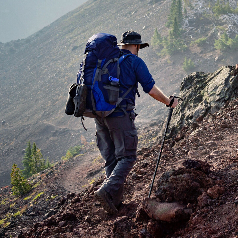 Justerbara vandringsstavar 2-pack 66-137 cm svart aluminium