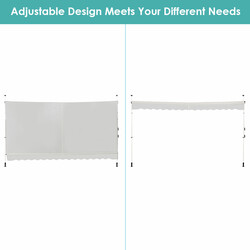 Balkongmarkis utan borrning UV-beständig justerbar beige 395 cm