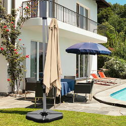 Svart parasollstativ för balkong och utomhusbruk 90x90x10cm