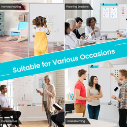 Magnetisk dubbelsidig whiteboard med hjul för hem och kontor