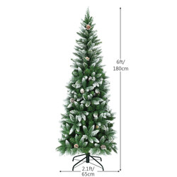 Frostad julgran med metallstativ och 630 grenar 180 cm