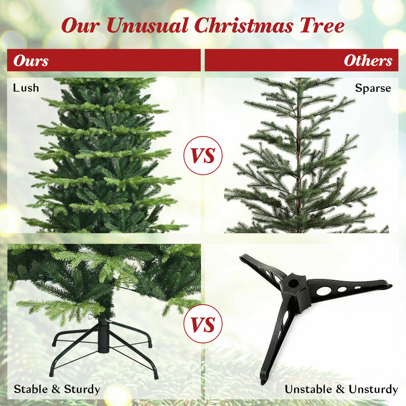 Naturtrogen konstgran 180 cm med 1462 grenar och metallfot