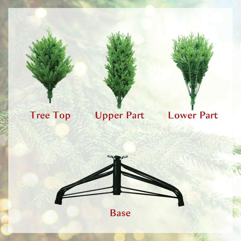 Naturtrogen konstgran 180 cm med 1462 grenar och metallfot
