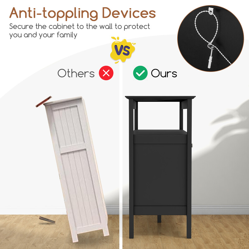 Modernt svart buffetskåp med vinställ och förvaring