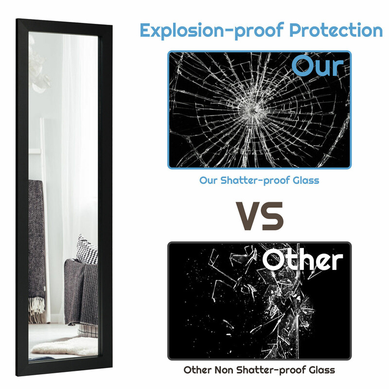 Helkroppsspegel med justerbara krokar för sovrum