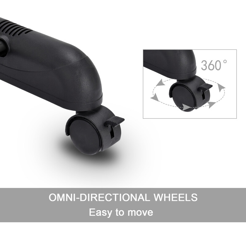 Justerbar klädställning med hjul och skohyllor svart