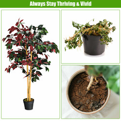 Stor konstgjord ficusväxt i kruka 120 cm grön