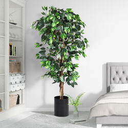 Konstgjord ficusväxt 180 cm med naturlig stam och 1008 blad