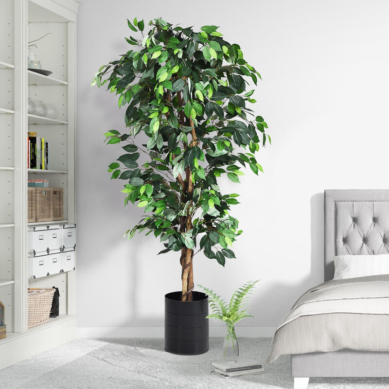Konstgjord ficusväxt 180 cm med naturlig stam och 1008 blad