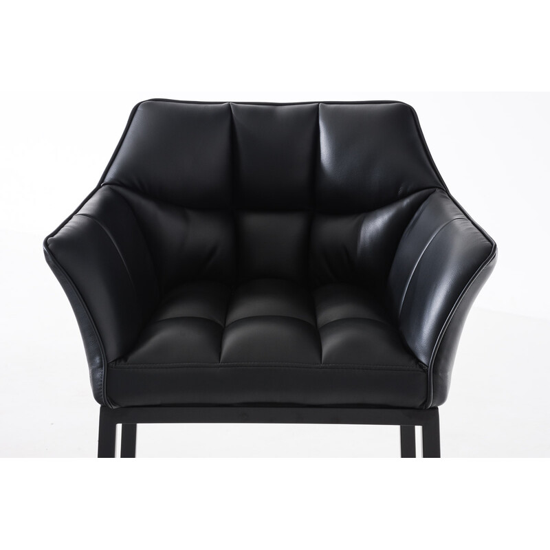 Elegant barstol med konstläder och stabil fyrbent ram