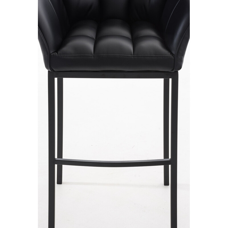 Elegant barstol med konstläder och stabil fyrbent ram