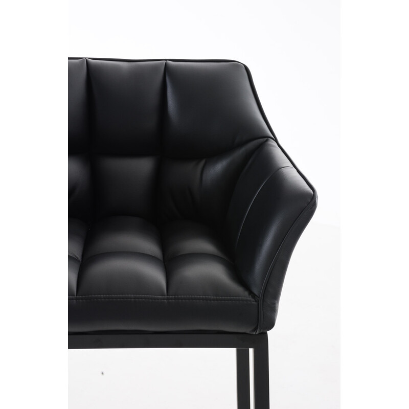 Elegant barstol med konstläder och stabil fyrbent ram