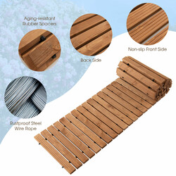 Rullbar väderbeständig trägångväg för utomhusbruk 245x43 cm