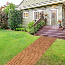 Rullbar väderbeständig trägångväg för utomhusbruk 245x43 cm