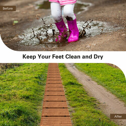 Rullbar väderbeständig trägångväg för utomhusbruk 245x43 cm