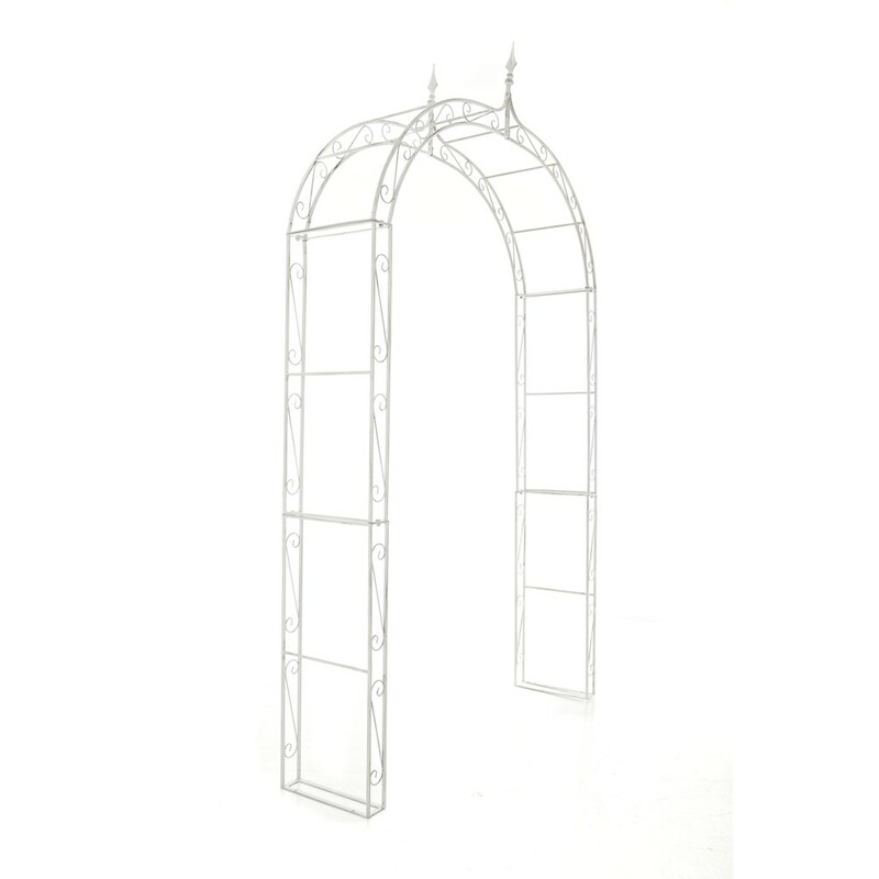 Stabil och dekorativ rosenbåge i hållbart järn för trädgården